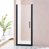 30-31.5in W x 75in H Pivot Single Swing Shower Door, Matte Black, 6mm Glass