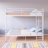 Twin Metal Bunk Bed White