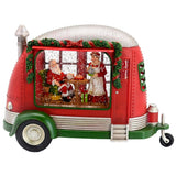 Christmas Light-Up Camper Decoration LED Water Spinning Santa