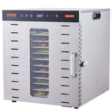 1000W Food Dehydrator Machine, 10 Stainless Steel Trays