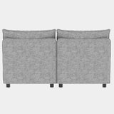 Chenille Loveseat with Storage Grey 68"