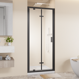 Framed Bi-fold Pivot Shower Door 32"x72" Space-saving Folding Shower Enclosure