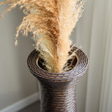 Hand-Woven PVC Rattan Floor Vase, 39.3 Inch Tall Decorative Vase