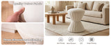Multifunction Velvet Ottoman, Upholstered Vanity Stool Chair