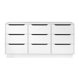 9-Drawer Engineered Wood Dresser White 63"