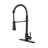 Commercial Kitchen Sink Faucet Matte Black Deck Plate
