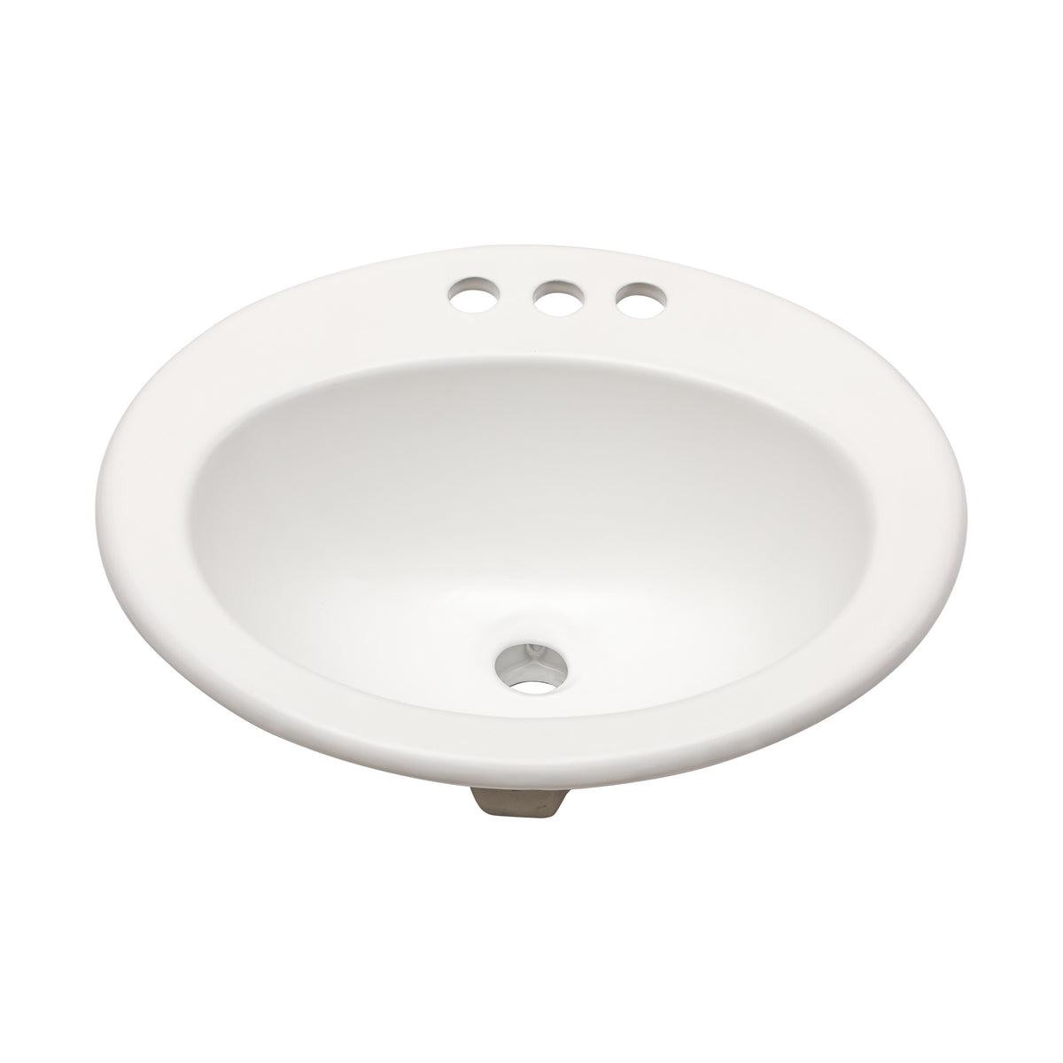 20x18 inches Modern White Ceramic Oval Undermount Bathroom Sink with 3 Faucet Ho