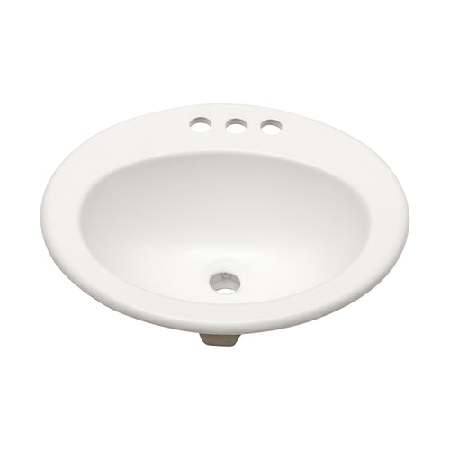 20x18 inches Modern White Ceramic Oval Undermount Bathroom Sink with 3 Faucet Ho