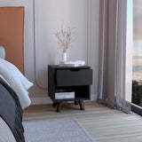 Nightstand - Modern - Manufactured Wood - Drawer and Open Shelf