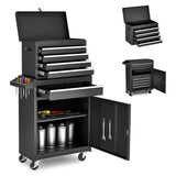 5-Drawer Rolling Tool Chest Cabinet with Lockable Wheels