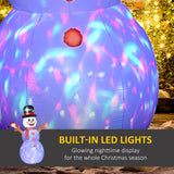 Outsunny 7.9' Christmas Inflatables Snowman with Branch Hands, Blow-Up Outdoor C