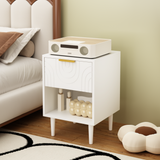 Engineered Wood Nightstand White