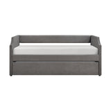 Daybed with Trundle Wood Dark Gray