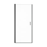 30" W x 72" H Semi-Frameless Circular Pivot Shower Door in Matte Black