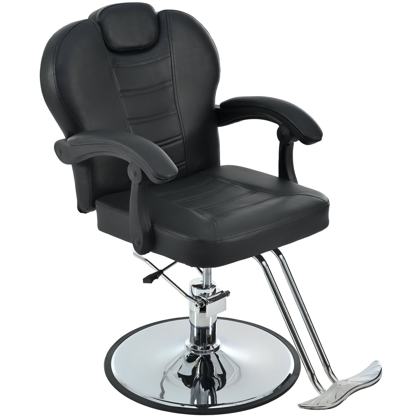 Heavy Duty Hydraulic Barber Chair, 330 Lbs Capacity, Black