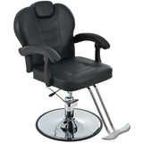 Heavy Duty Hydraulic Barber Chair, 330 Lbs Capacity, Black