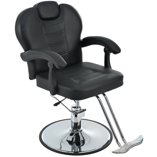 Heavy Duty Hydraulic Barber Chair, 330 Lbs Capacity, Black