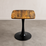 Square Engineered Wood Dining Table Antique Brown