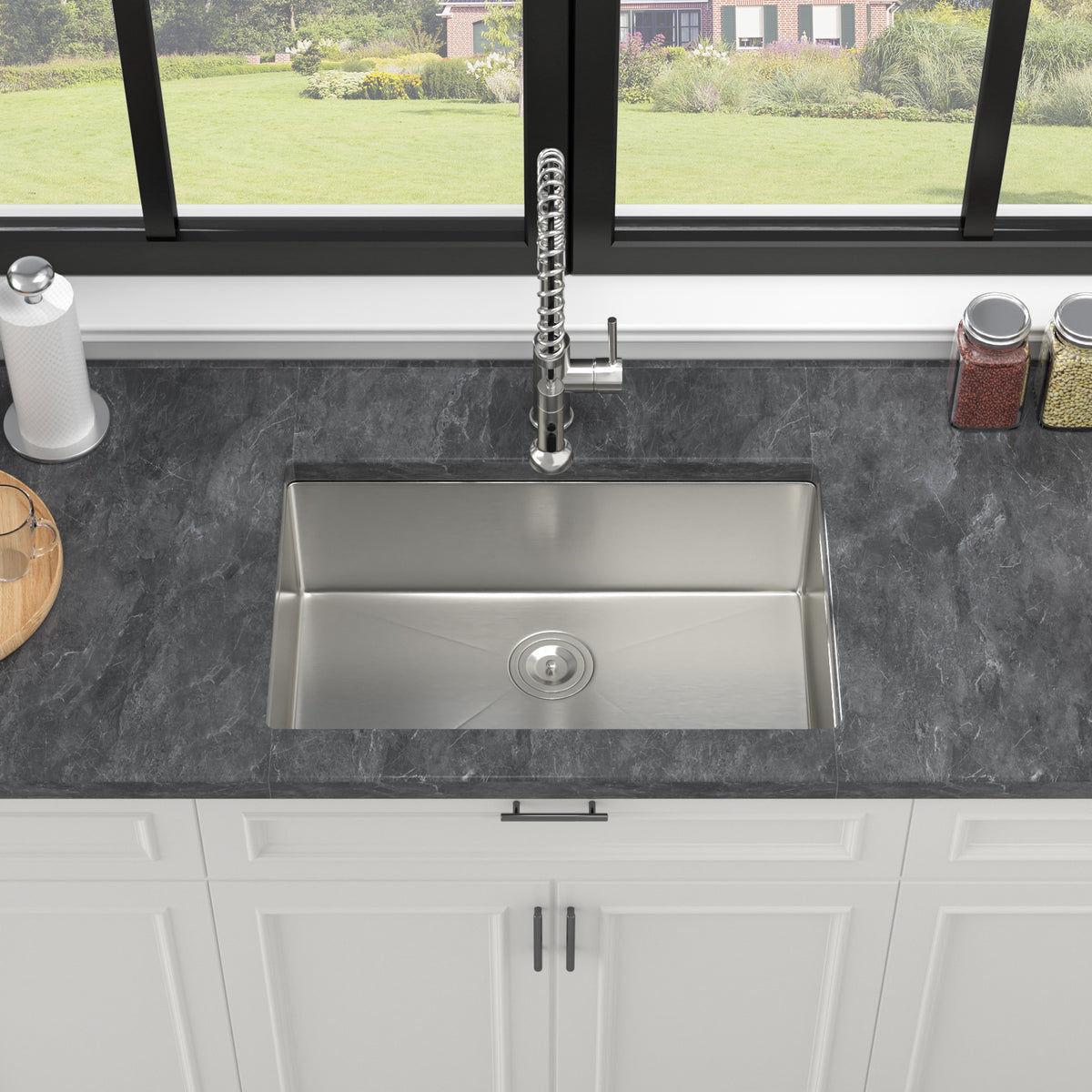 28 Inch Undermount Sink - 28" x 18" x 9" Undermount Stainless Steel Kitchen