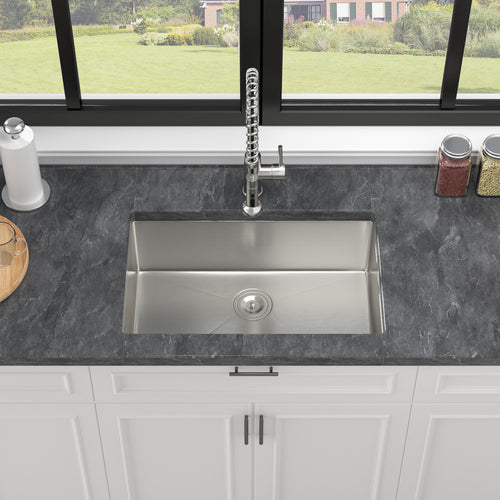 28 Inch Undermount Sink - 28" x 18" x 9" Undermount Stainless Steel Kitchen