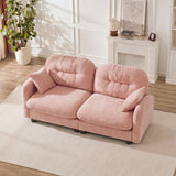Chenille Loveseat Pink