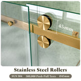 56-60"W x 60"H Frameless Sliding Tub Shower Door Enclosure