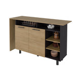 Korega TRB Kitchen Island Modern Kitchen Island with Storage Cabinet Drawers