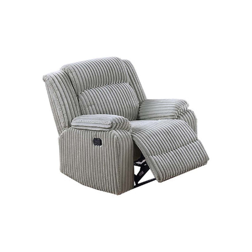 Modern Motion Recliner Chair Ash Corduroy Plush