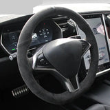 Steering Wheel Cover Alcantara Compatible With Model S & X Grip