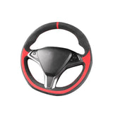 Steering Wheel Cover Alcantara Compatible With Model S & X Grip