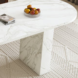 Engineered Wood Dining Table White 37"