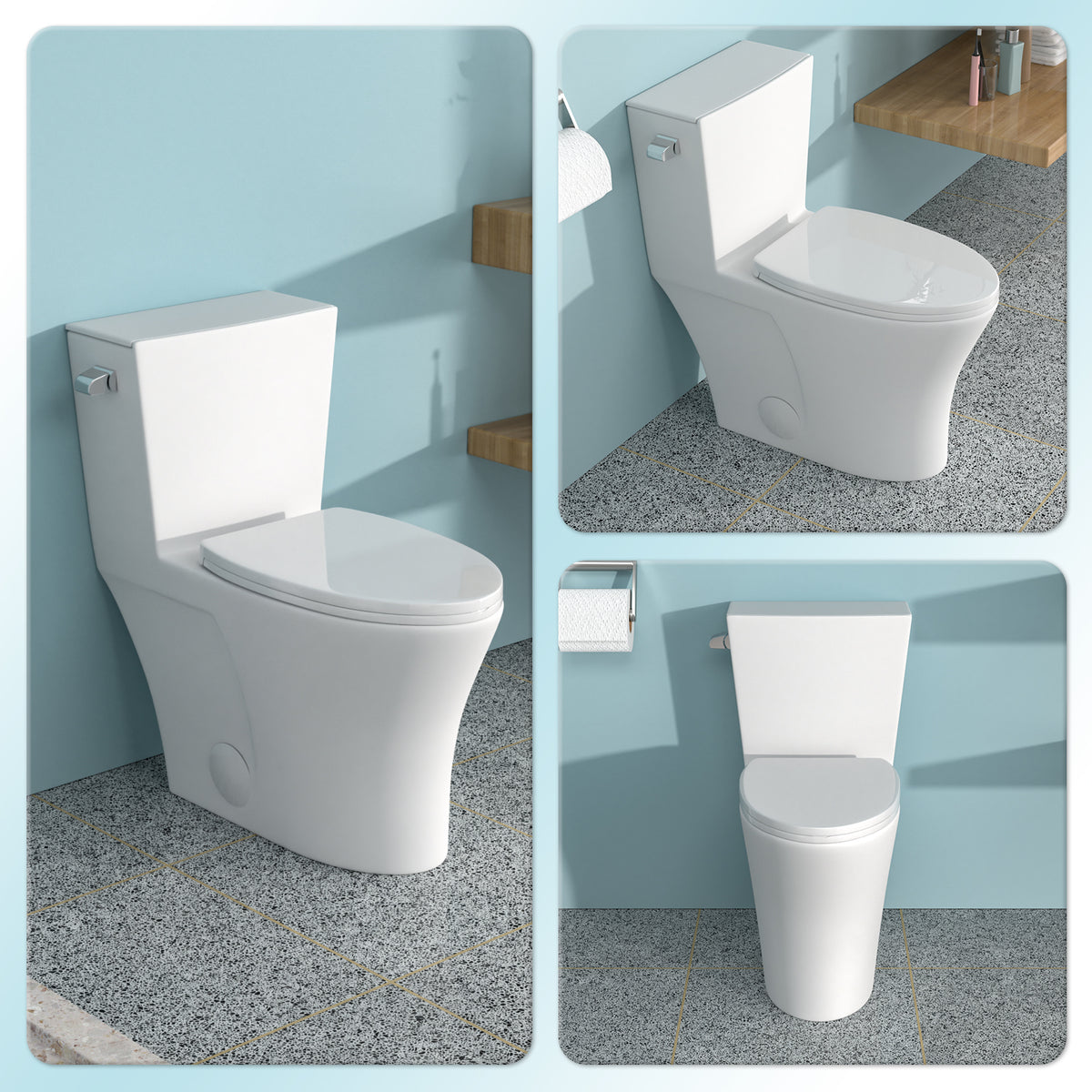 Elongated Toilet, 1.28 GPF, ADA Chair Height, 12" Rough-In, High Efficiency