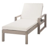Outdoor Patio Furniture Set of 2 Acacia Wood Gray