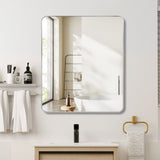 Silver Rectangular Bathroom Wall Mirror 30" x 36