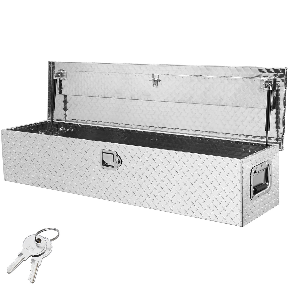 Heavy Duty Aluminum Truck Bed Tool Box, Diamond Plate Tool Box