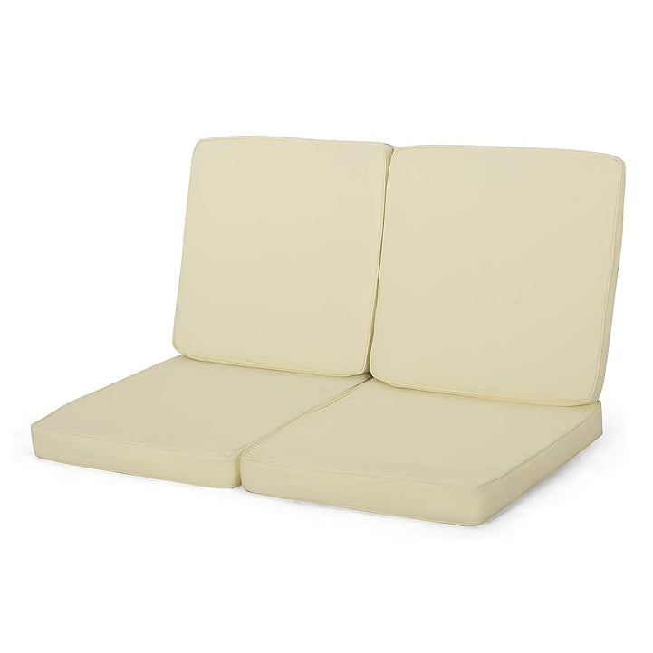Club Chair Cushion Set Cream Back and Seat 2 Pc