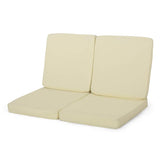Club Chair Cushion Set Cream Back and Seat 2 Pc