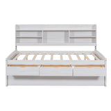 Full Solid Wood Trundle Bed White