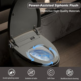 Smart Toilet with Bidet Built in, ADA One-Piece Toilet Auto Open/Close