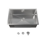 Stainless Steel Drop In Kitchen Sink 30x19 Brushed Nickel