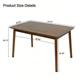 Solid Wood Dining Table Walnut 50"