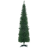 HOMCOM 7' Artificial Pencil Christmas Tree, Slim Xmas Tree with 499 Realistic Br