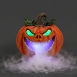 Halloween Pumpkin Monster Mist Maker, LED Light Up Fogger Figurine