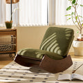 Comfortable Glider Rocking Chair With Solid Wood Frame Upholstered For Nursery