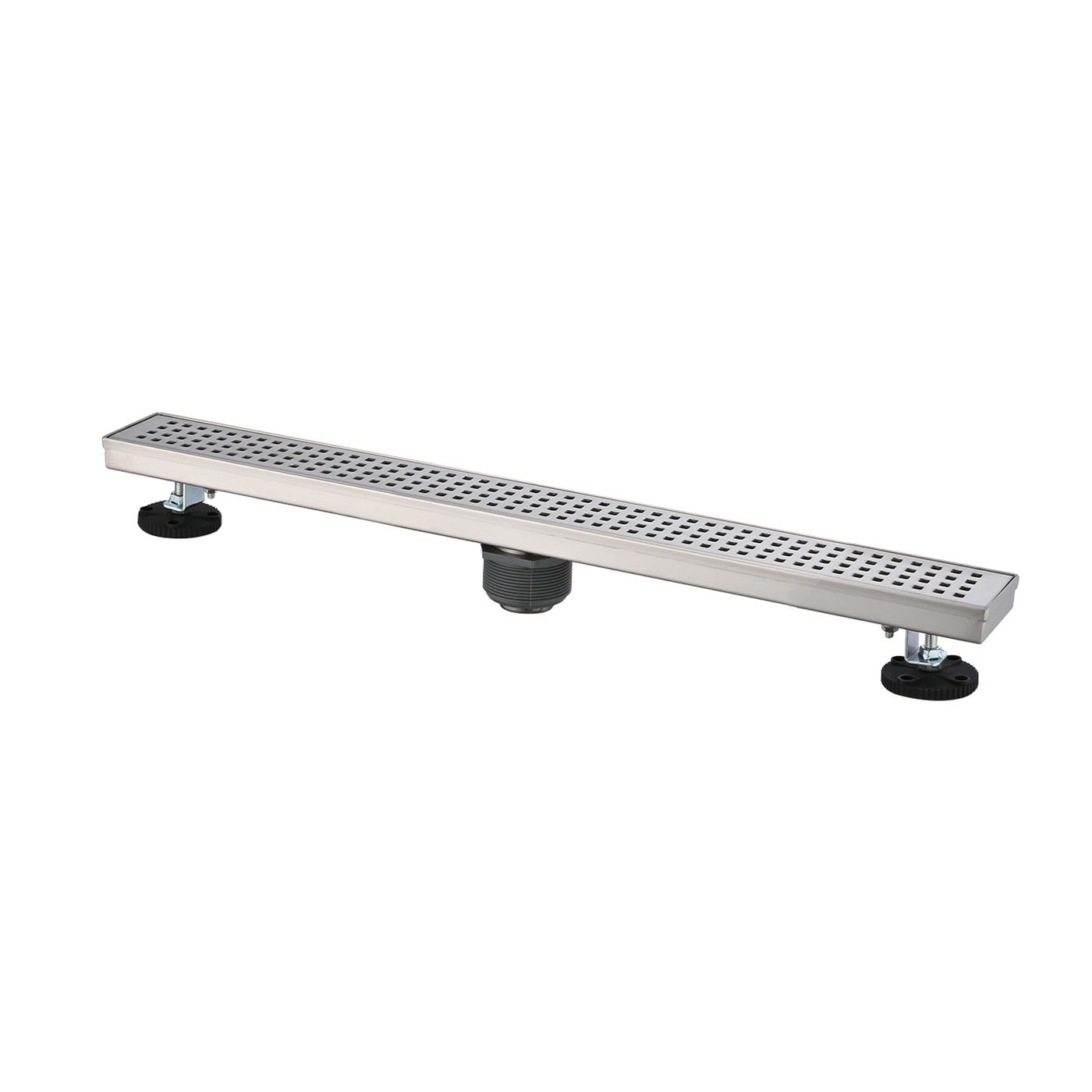 30" Linear Shower Drain with Hair Strainer and Leveling Feet