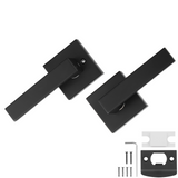Passage Door Handle, 6 Pack Matte Black Door Lever