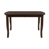 Dark Cherry Mango Veneer Dining Table with Extension Leaf
