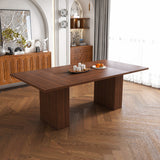 Engineered Wood Dining Table Walnut 44"
