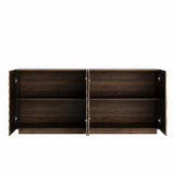 Buffet Cabinet with Storage, 4 Doors Modern Accent Storage Sideboard