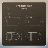 Smart Toilet with Bidet Seat Built-in, Auto Open/Close Seat, Foot Sensor